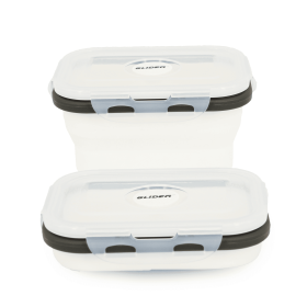 GLIDER S20 White Bento Premium Lunch Box & Food Storage Container - Large (Color: White, size: medium)